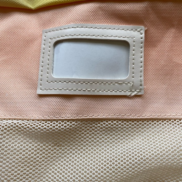 Calpak Peach and Yellow Mesh Travel Bag - Picture 3 of 11